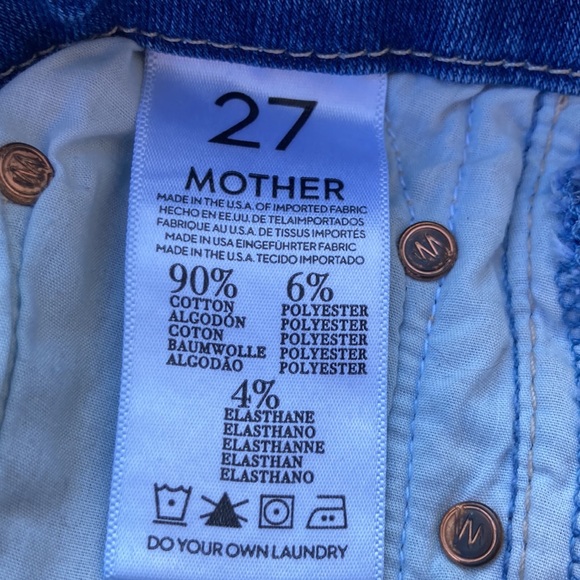 🍄 Mother Looker Zip Fray Wash Home Sweet Home Jeans - Picture 10 of 15